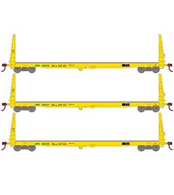 Athearn HO Scale 17232 60' Bulkhead Flatcar Oregon Pacific & Eastern OPE 3 Pack