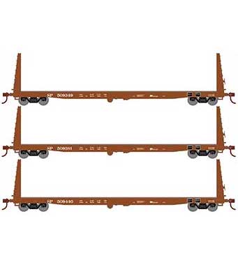 Athearn HO Scale 17235 60' Bulkhead Flatcar Southern Pacific SP 3 Pack