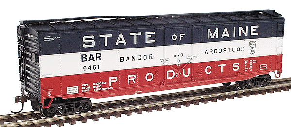 Athearn HO Scale 7030 50' Plug Door Boxcar State of Maine BAR 6461 - NOS