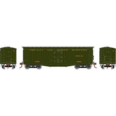 Athearn HO Scale 84707 40' Pfaudler Milk Car Chicago & North Western C&NW 1950