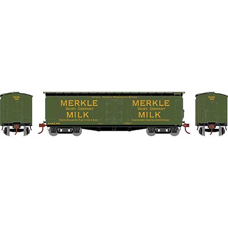 Athearn HO Scale 84721 40' Pfaudler Milk Car Merkle GARE 745