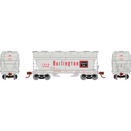 Athearn HO Scale 93452 ACF 2970 2 Bay Covered Hopper Burlington CB&Q 183951