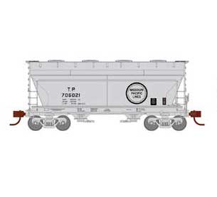 Athearn HO Scale 93457 ACF 2970 2 Bay Covered Hopper Missouri Pacific MP / TP 706021