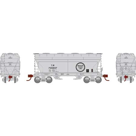 Athearn HO Scale 93458 ACF 2970 2 Bay Covered Hopper Missouri Pacific MP / TP 706021