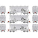 Athearn HO Scale 93459 ACF 2970 2 Bay Covered Hopper Missouri Pacific MP / TP 3 Pack