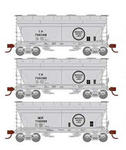 Athearn HO Scale 93459 ACF 2970 2 Bay Covered Hopper Missouri Pacific MP / TP 3 Pack