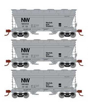 Athearn HO Scale 93462 ACF 2970 2 Bay Covered Hopper Norfolk & Western NW 3 Pack