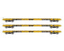 Athearn HO Scale 97068 60' Flatcar Trailer Train "Yellow" OTTX 3 Pack