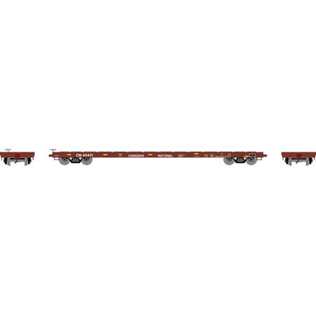 Athearn HO Scale 97072 60' Flatcar Canadian National CN 49471