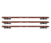 Athearn HO Scale 97074 60' Flatcar Canadian National CN 3 Pack
