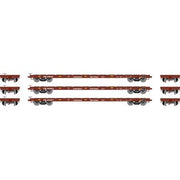 Athearn HO Scale 97074 60' Flatcar Canadian National CN 3 Pack