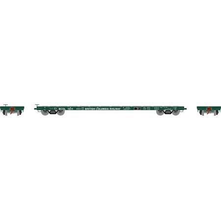 Athearn HO Scale 97078 60' Flatcar British Columbia BCOL 1511
