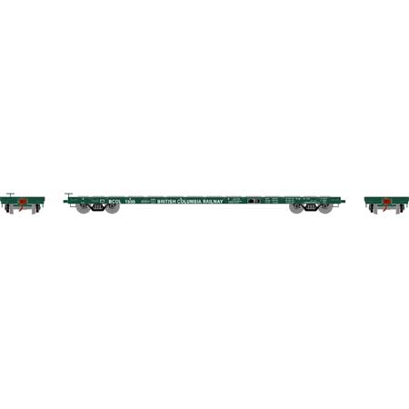 Athearn HO Scale 97079 60' Flatcar British Columbia BCOL 1555