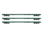 Athearn HO Scale 97080 60' Flatcar British Columbia BCOL 3 Pack