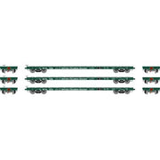 Athearn HO Scale 97080 60' Flatcar British Columbia BCOL 3 Pack