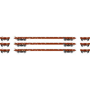Athearn HO Scale 97083 60' Flatcar BNSF 3 Pack
