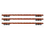 Athearn HO Scale 97083 60' Flatcar BNSF 3 Pack