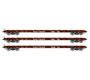 Athearn HO Scale 97086 60' Flatcar Southern SOU 3 Pack