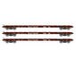 Athearn HO Scale 97086 60' Flatcar Southern SOU 3 Pack