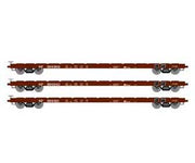 Athearn HO Scale 97089 60' Flatcar Southern Pacific SP 3 Pack