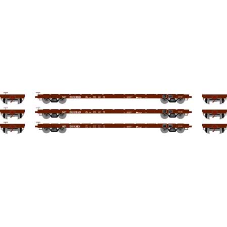 Athearn HO Scale 97089 60' Flatcar Southern Pacific SP 3 Pack