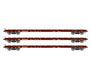 Athearn HO Scale 97089 60' Flatcar Southern Pacific SP 3 Pack