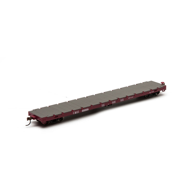 Athearn HO Scale 97846 60' Flatcar Chicago & Eastern Illinois C&EI 46009