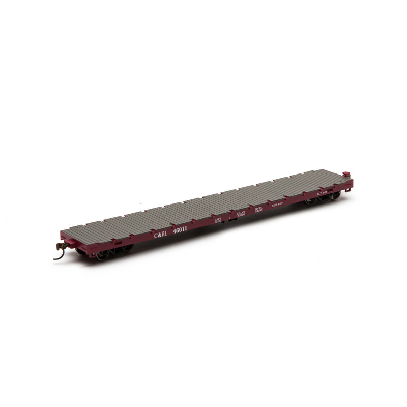Athearn HO Scale 97847 60' Flatcar Chicago & Eastern Illinois C&EI 46011