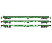 Athearn HO Scale 98081 60' Flatcar Burlington Northern BN 3 Pack