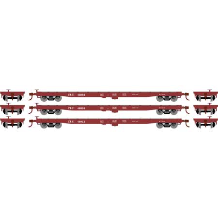Athearn HO Scale 98082 60' Flatcar Chicago & Eastern Illinois C&EI 3 Pack