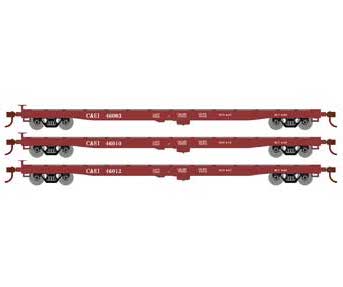 Athearn HO Scale 98082 60' Flatcar Chicago & Eastern Illinois C&EI 3 Pack