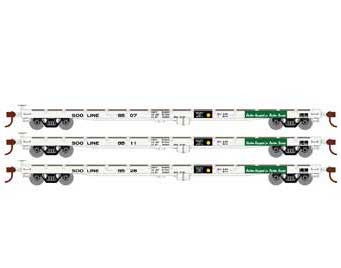 Athearn HO Scale 98084 60' Flatcar SOO Line 3 Pack