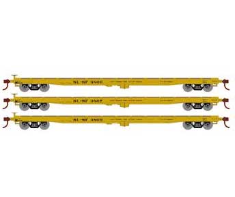 Athearn HO Scale 98085 60' Flatcar Frisco SLSF 3 Pack