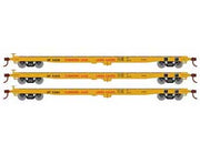 Athearn HO Scale 98087 60' Flatcar Union Pacific UP 3 Pack