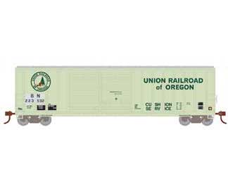 Athearn HO Scale 98504 50' FMC Offset Double Door Boxcar Ex-UofO Burlington Northern BN 223532