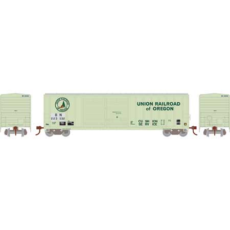 Athearn HO Scale 98504 50' FMC Offset Double Door Boxcar Ex-UofO Burlington Northern BN 223532