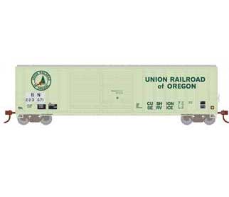 Athearn HO Scale 98506 50' FMC Offset Double Door Boxcar Ex-UofO Burlington Northern BN 223671