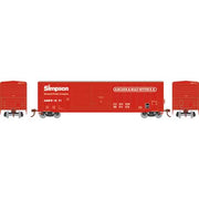 Athearn HO Scale 98511 50' FMC Offset Double Door Boxcar "Simpson" Arcata & Mad River A&MR 1071