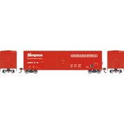Athearn HO Scale 98512 50' FMC Offset Double Door Boxcar "Simpson" Arcata & Mad River A&MR 1078