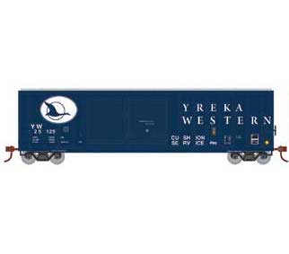 Athearn HO Scale 98517 50' FMC Offset Double Door Boxcar Yreka Western YW 25125