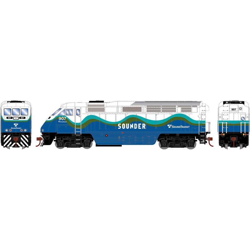 Athearn RTR 64853 HO Scale EMD F59PHI Diesel Sounder SDRX 907 DC