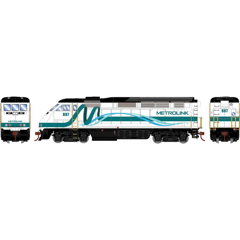 Athearn RTR 64859 HO Scale EMD F59PHI Diesel Metrolink SCAX 887 DC