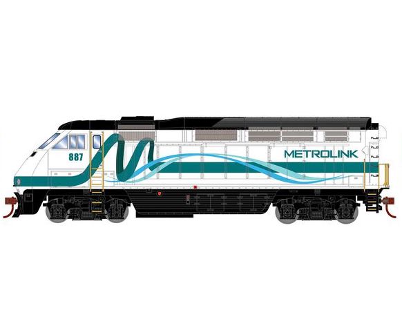 Athearn RTR 64859 HO Scale EMD F59PHI Diesel Metrolink SCAX 887 DC