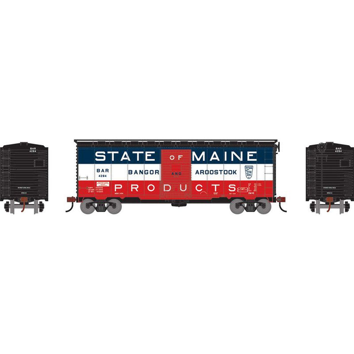 Athearn RTR 75336 HO Scale 40' Single Door Boxcar Bangor & Aroostook BAR 4284