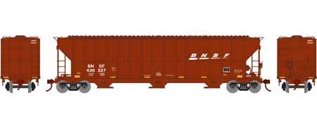 Athearn RTR 81505 HO 54' FMC 4700 Covered Hopper BNSF Wedge 430327