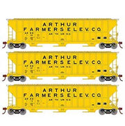Athearn RTR 81579 HO 54' FMC 4700 Covered Hopper Arthur Farmers Elevator AFEX 3 Pack