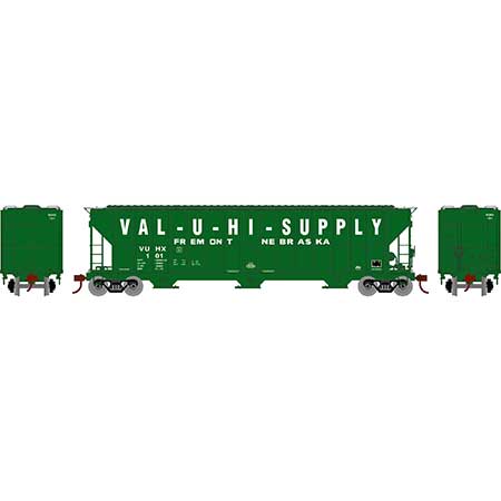 Athearn RTR 81589 HO 54' FMC 4700 Covered Hopper Patched Val-U-Hi VUHX 101