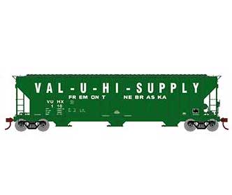 Athearn RTR 81590 HO 54' FMC 4700 Covered Hopper Patched Val-U-Hi VUHX 110