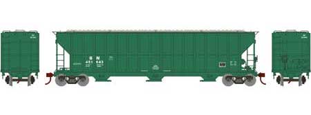 Athearn RTR 81751 HO 54' FMC 4700 Covered Hopper Burlington Northern BN 451643