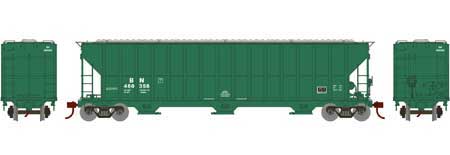 Athearn RTR 81752 HO 54' FMC 4700 Covered Hopper Burlington Northern BN 460358